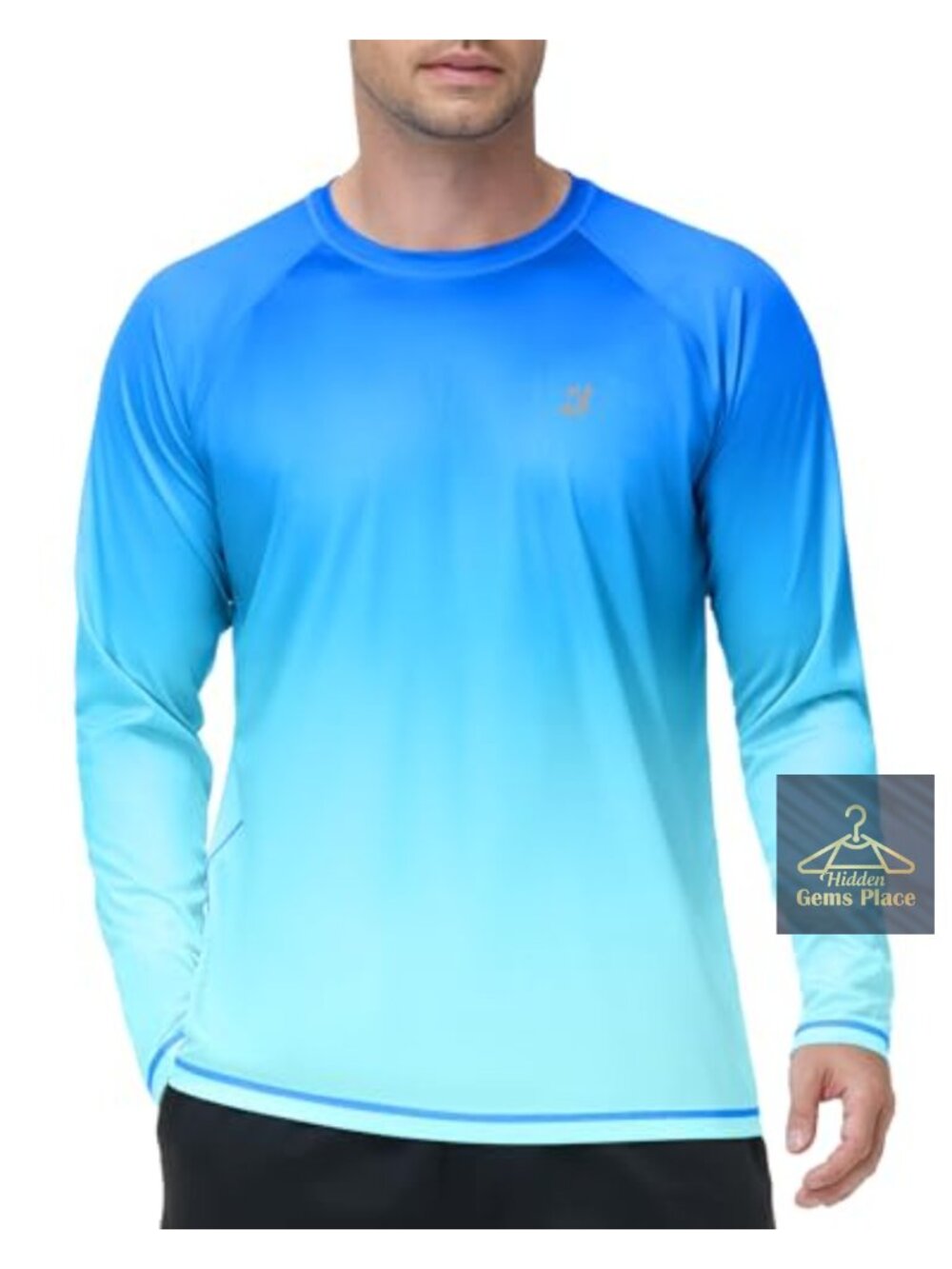 Long Sleeve UPF 50+ Rash Guard Swim Shirt Sun Protection Quick Dry